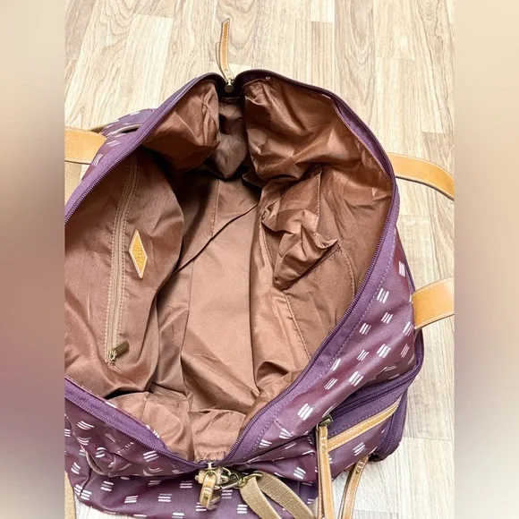 Fossil Eliza Overnight Maroon Duffle Bag - Picture 4 of 6